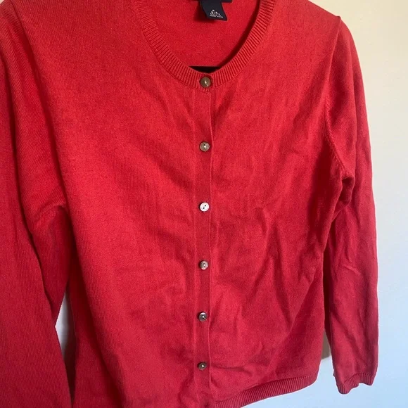 Vintage 100% cotton red cardigan - Picture 3 of 6